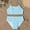 Blue, variant on Zecgelong Girls Floral Print Swimwear Two Piece Cute Ruffle Bikini For Beach Pool Summer Swim Blue Size 10-11 Years