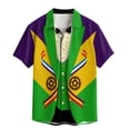 thumbnail image 2 of RKSTN Hauts Décontractés à Manches Courtes pour Hommes et Femmes avec Imprimé de Carnaval, Couleur m, 2 of 9