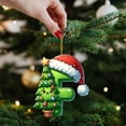 thumbnail image 3 of Personalized Acrylic Christmas Ornament - 26 Letter Alphabet Pendant for Family Tree Decor, Car Mirror & Gift Tag (Double-Sided Shatterproof), 3 of 4