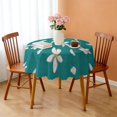 thumbnail image 3 of Round Tablecloth Table Style Cover 60 Inch Polyester Waterproof Stain Wrinkle Free flower Design, 3 of 5