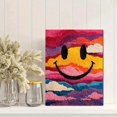 thumbnail image 2 of Retro Smiley Face Canvas Wall Art, Danish Pastel Groovy Print, Teen Dorm Room Wall Decor, 2 of 8