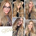 thumbnail image 2 of Peluca rubia larga para mujer - Pelucas de pelo ondulado natural de parte media, uso diario de cosplay, 2 of 5