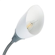 Catalina Lighting Medusa 70.25 3-Light Floor Lamp with White Plastic Dome Shade Modern Floor Light Fixture for Living Room, Bedroom or Office, Silver