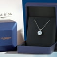 thumbnail image 5 of Gem Stone King 14K White Gold Sky Blue Topaz Pendant Necklace for Women | 4.77 Cttw | Gemstone November Birthstone | Round 10MM | With 18 inch Chain, 5 of 6