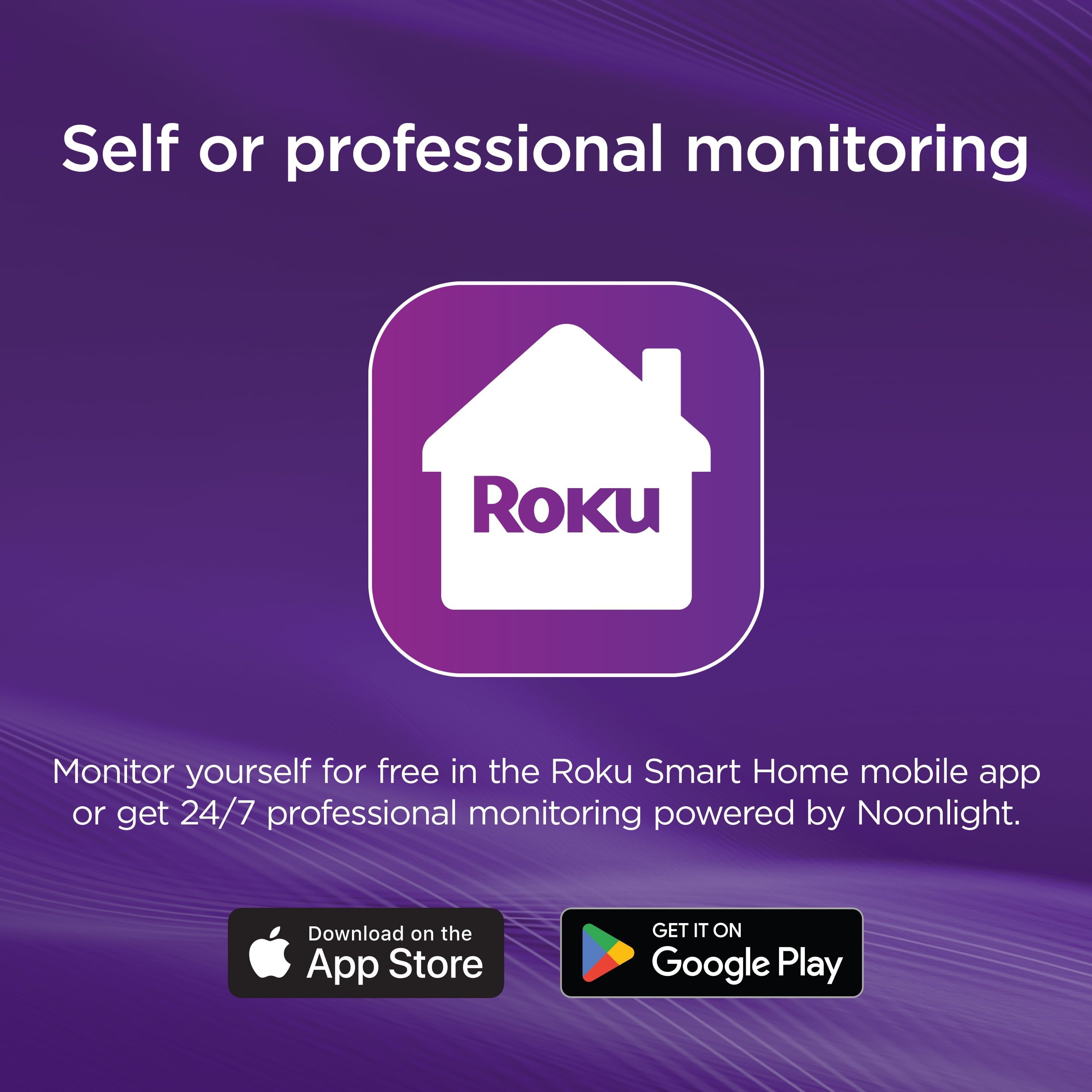 Roku Smart Home 5-Piece Home Monitoring System Bundle Wi-Fi-Enabled Indoor Battery-Powered with Free Self-Monitoring