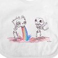 thumbnail image 4 of Inktastic Skeleton Pukes Rainbow Boys or Girls Baby Bib, 4 of 4