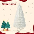 thumbnail image 3 of Costway 6 FT Pre-Lit Christmas Tree Fiber Optic Snow-Flocked with 220 Lights & Branch Tips, 3 of 10