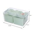 thumbnail image 6 of Shoreew Refrigerator Storage Box with 4 Detachable Bins Clear Lid Large Capacity Rectangle Fridge Vegetables Fruits Organizer Holder Kitchen Food Container, 6 of 7
