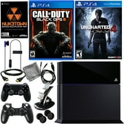 PlayStation 4 500GB Black OPS III Bundle with Uncharted 4 Thief's End & More