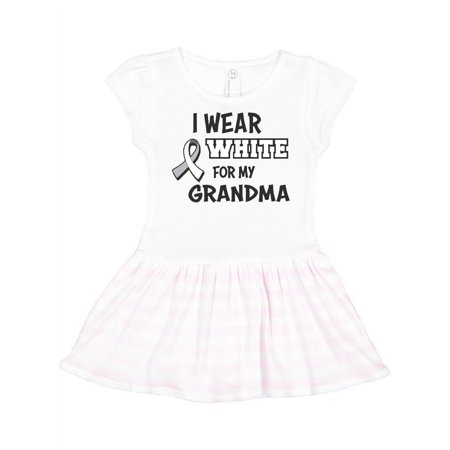 

Inktastic I Wear White For My Grandma Gift Toddler Girl Dress