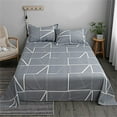 thumbnail image 6 of AOOOWER Washed Cotton Bed Sheet Breathable Bed Linen Soft Touching Various Patterns Enhancing Bedroom Comfort with Various Color, 6 of 21