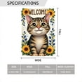 thumbnail image 2 of Cat & Sunflower Polyester Garden Flag 12.5x18 Inch - Double-Sided Vertical Burlap Outdoor Seasonal Yard Decoration, 2 of 6