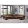 thumbnail image 2 of Meridian Furniture Sectionnel Modulaire en L en Cuir Végane Brun Indulge, 2 of 9
