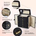 thumbnail image 4 of Kendal Huge Leather Jewelry Box / Case / Storage LJC-SHD5BK (black), 4 of 4