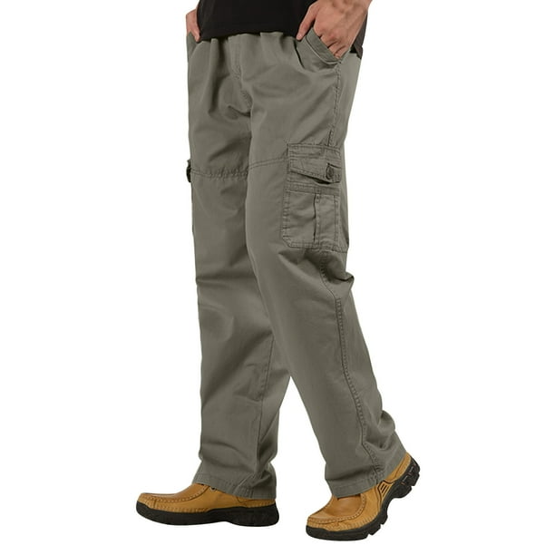 HSMQHJWE Mens Stretch Khaki Pants Big Tall Pants Mens Fashion Casual