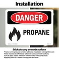 thumbnail image 3 of Propane OSHA Danger Vinyl Decal Label 18 Inch x 12 Inch - 10 Pack, 3 of 6