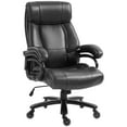 thumbnail image 3 of Vinsetto Big and Tall Office Chair, PU Leather Desk Chair 400lb, Black, 3 of 8