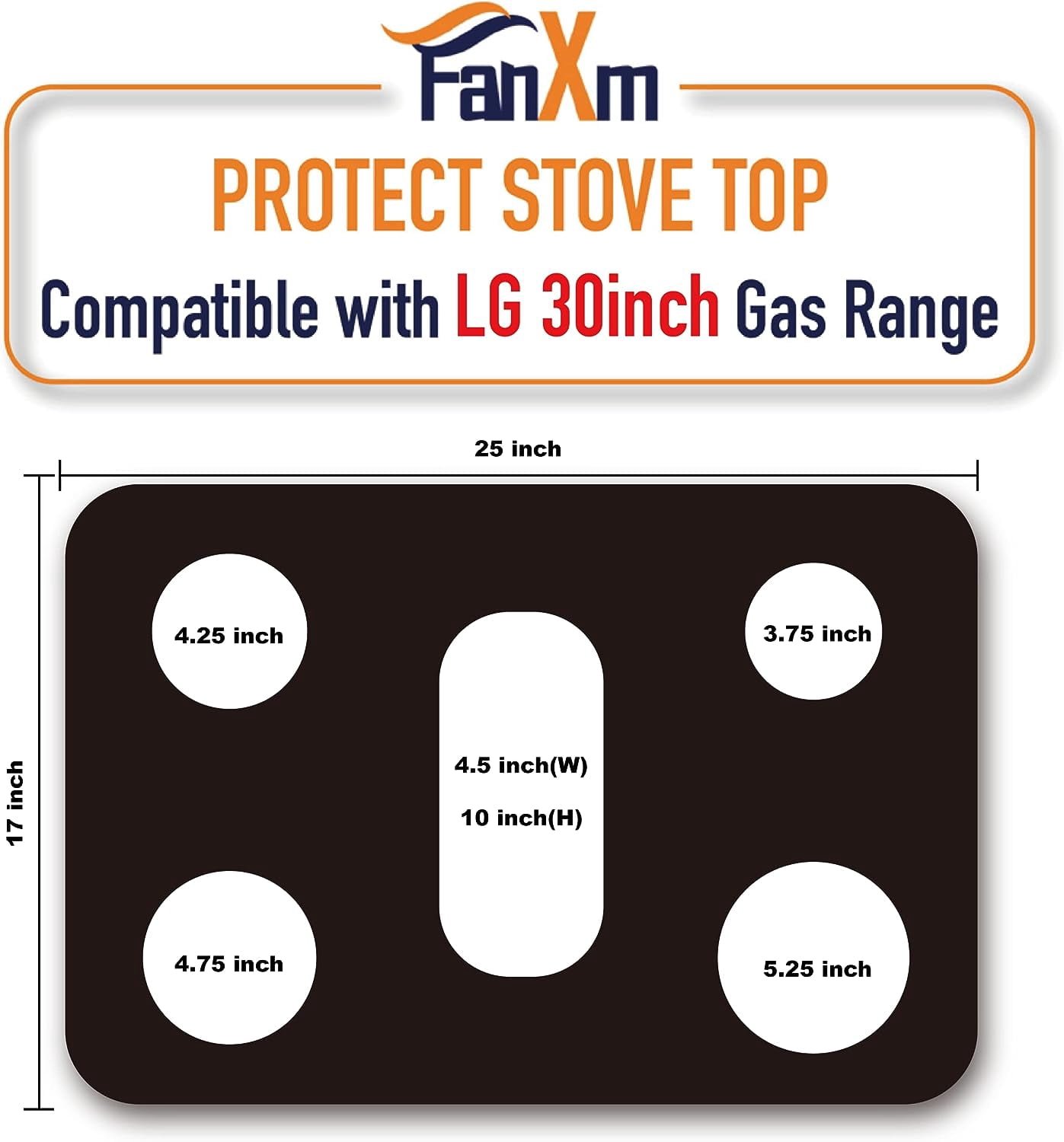 FanXm LG Stove Protector 30 in Washable