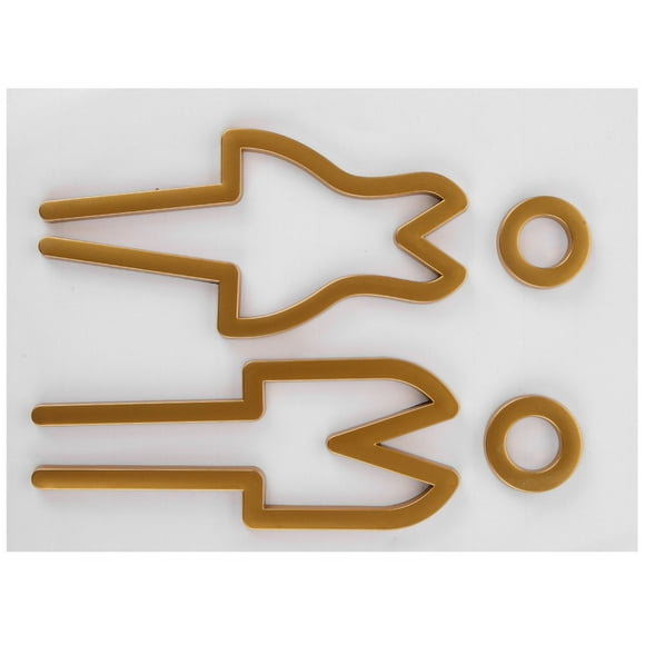 OULII 1 Set of Metal Washroom Sign Toilet Room Sign Simple and Elegant for Public Restrooms