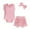 Pink, variant on Mercatoo Baby Girls Fall Dress I𝐧fant Clothes Set Sleeveless Ruffle Romper Bodysuit Shorts Headbands Outfits