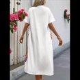 thumbnail image 4 of Bohemio Floral de Corta para Mujer, Talla Grande, con Abertura Frontal, Conjunto de 2 Piezas para Verano y Rojo L, 4 of 8