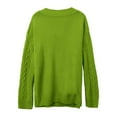 thumbnail image 5 of Women Fasion Solid Casual Pattern Sweater Long Sleeve Knit Sweater, 5 of 5