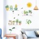 thumbnail image 3 of 1 Juego de pegatinas de animales para gatos, plantas en macetas en el estante, pegatina de pared, decoración de pared de salón para dormitorio JAMW Sencillez, 3 of 5
