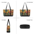 thumbnail image 6 of FORMRS Canvas Laptop Tote Bag for Women with 15.6" Computer Compartments Shoulder Handbag, Red Colorful Flowers with Dots, 6 of 7