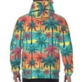 thumbnail image 3 of Bingfone Hawaii Palms Men's Drawstring Hoodie Long Sleeve Pocket Sweatshirts-X-Large, 3 of 6
