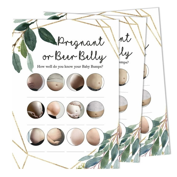 Inkdotpot Pregnant Or Beer Belly Games Party Supplies Activity Cards Baby Shower Game Ideas Baby Shower Gender Neutral Games Its A Boy Or Girl