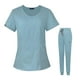 thumbnail image 3 of Conjunto de uniforme médico Strade Fareast Limited para mujer camiseta y pantalón regalo para el día de Las enfermeras Cuidado de mascotas médico XL Azul claro, 3 of 8
