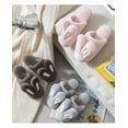 thumbnail image 7 of Women's  Cartoon  Fuzzy House Cute bunny ears  Foam Slippers, Furry Faux Fur Lined Bedroom Shoes for men and women, 7 of 7
