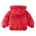 thumbnail image 6 of AUNVITO 2025 Trendy Toddler Kids Boys Girls Cute Solid Color Plush Cute Winter Thick Casual Keep Warm Hooded Coat Jacket, 6 of 6