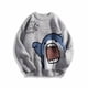 thumbnail image 1 of Suéter de cuello redondo con dibujos de tiburón para otoño e invierno, para parejas, estilo holgado, de marca de moda para hombre, estilo de punto, top, 1 of 1