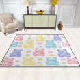 thumbnail image 2 of Yayeee Area Rugs for Living Room 5.2'x4' Non Slip Washable Bedroom Floor Carpet, Colorful Gummy Bears Pattern, 2 of 5