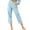 Sky Blue, variant on LEAVINGSUO Summer Fall Cargo Pants for Women, Womens Fashion Women Casual Solid Color Pockets Buttons Elastic Waist Comfortable Straight Pants Beige L