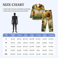 thumbnail image 4 of Xecao Artistic Oil Painting Sunflower Print Pajamas Set Mens Pajamas Long Sleeve Loungewear Two-Piece Sleepwear Button-Down Pjs Set,2PJS-XX-Large, 4 of 7