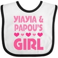 thumbnail image 3 of Inktastic Yiayia and Papou Girl Granddaughter Girls Baby Bib, 3 of 4