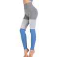 thumbnail image 1 of Juniors Fashion Colorblock Yoga Athletic Leggings High Waisted Workout Slimming Tight Pants Trousers for Four Color, 1 of 5