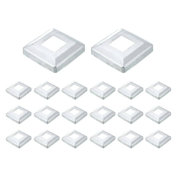 20Pack Post Base Cover, 4.25x4.25 Metal Integral Style Post Skirt Porch Column Wrap(1.75x1.75)