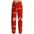 thumbnail image 6 of Fabrcox Mens Valentine Pajama Pants Slim Fit Elastic Waist Drawstring Pajama Pants Men Love Heart Print Casual Soft Wide Leg Sleepwear Pants, 6 of 6