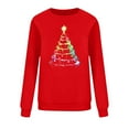 thumbnail image 4 of Aobny Red Fall Clothing Christmas Women's Plus Long Sleeve Crew Neck Sweatshirt Pullover Petite Ladies Tops,XXXL, 4 of 6