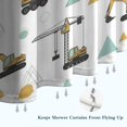 thumbnail image 6 of Cartoon Construction Vehicles Geometric Shapes Shower Curtain 84"x72" ,Bathroom Decorative Shower Curtains Set with 12 Hooks,Modern Waterproof Washable Shower Curtain, 6 of 6