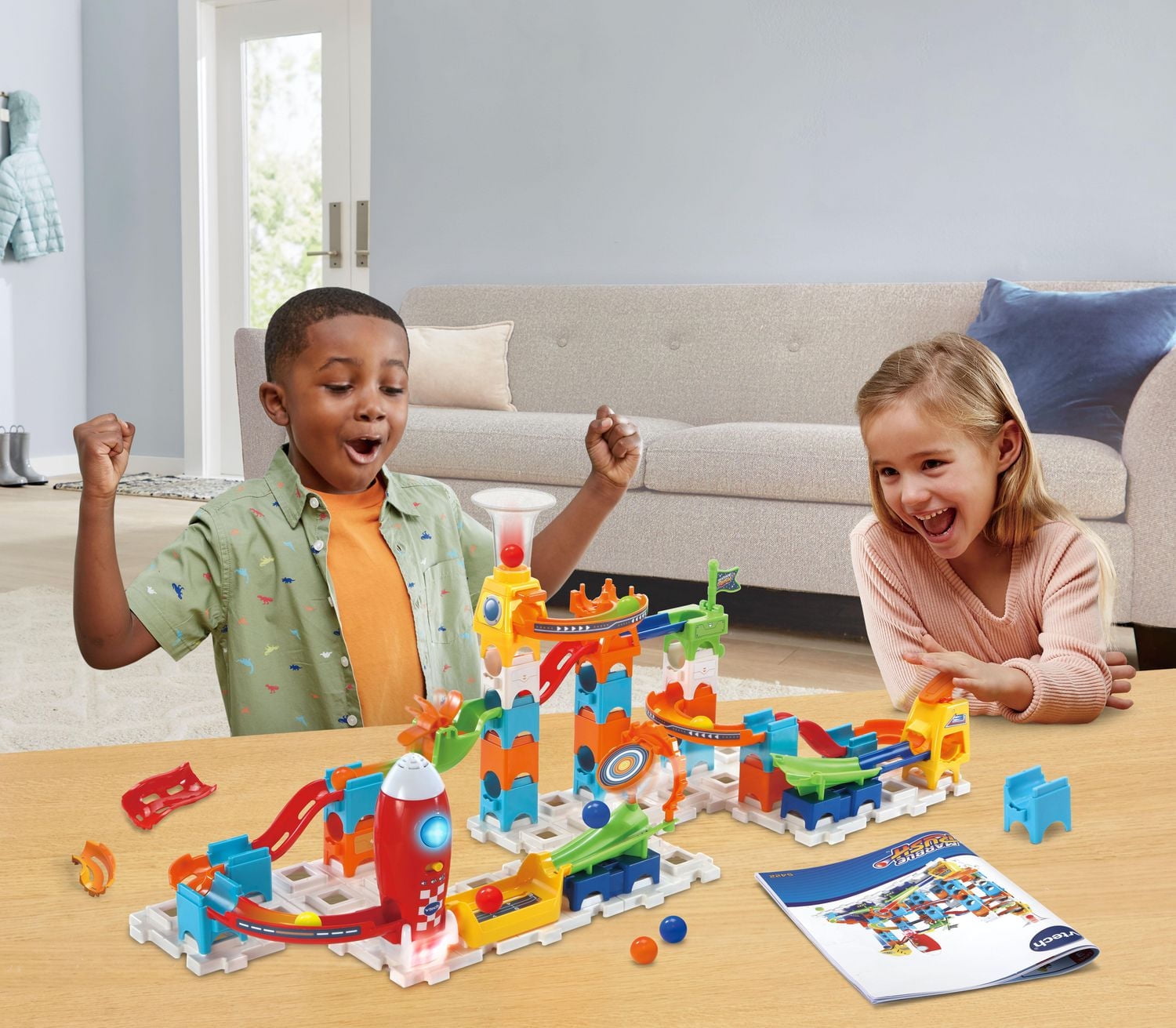 VTech Marble Rush Launchpad Set - Circuit de billes à construire- Version bilingue 4+ Ans