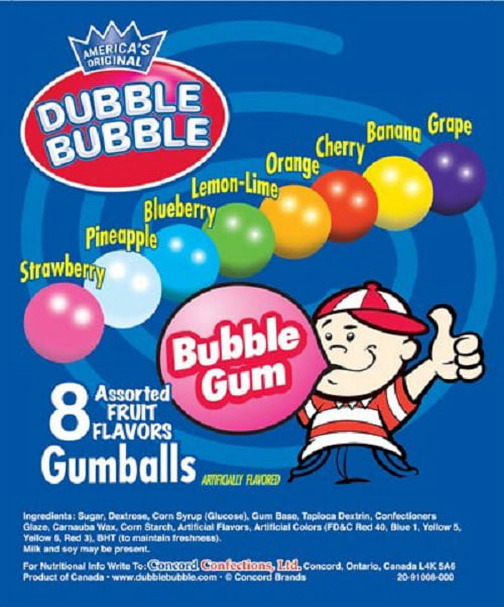 200 ASSORTED GUMBALLS 1 INCH VENDING DUBBLE BUBBLE BULK GUM BALLS