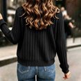 thumbnail image 6 of SSZMDLB Women Fall Winter Long Sleeve Zipper Ribbed Knitted Cardigan Sweater Casual Basic Tops Cute Cozy Fashion Pullover Dressy Work Outfits, Black XL, 6 of 9