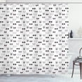 thumbnail image 1 of Ambesonne Cat Shower Curtain, Cool Hipster Sunglasses, 69"Wx84"L, Black White Pink, 1 of 3