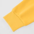thumbnail image 6 of Girls Solid Color Hoodie, Drawstring Pocket Soft Loose Pullover, Long Sleeve Casual Top For Kids Yellow 12-13Years, 6 of 8