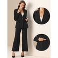 thumbnail image 2 of DARING DIVA Women's Work Blazer Pants Set Business 2 Piece Outfits XS Black, 2 of 6