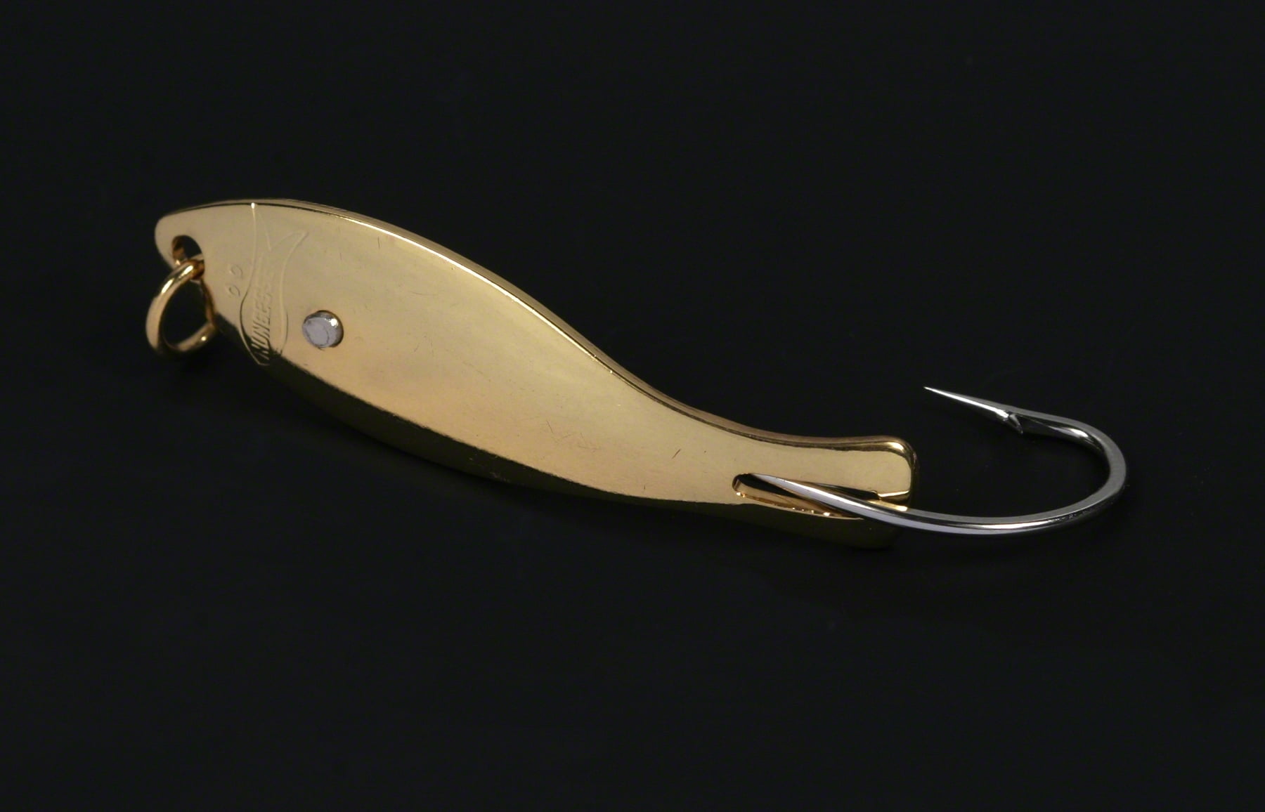 Nungesser 1 1/2" Saltwater Shad Spoon Fishing Lure, Gold, Size 1, 1/12